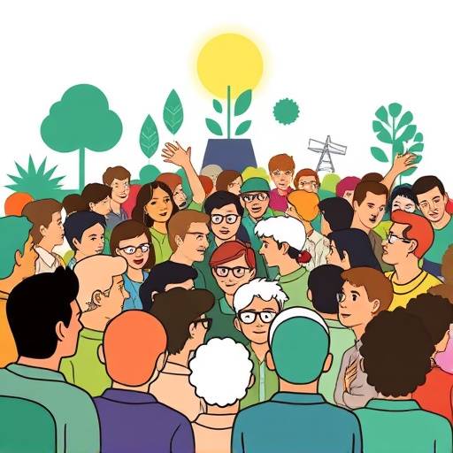 A stylized image representing the diversity of public opinion on environmental policies.