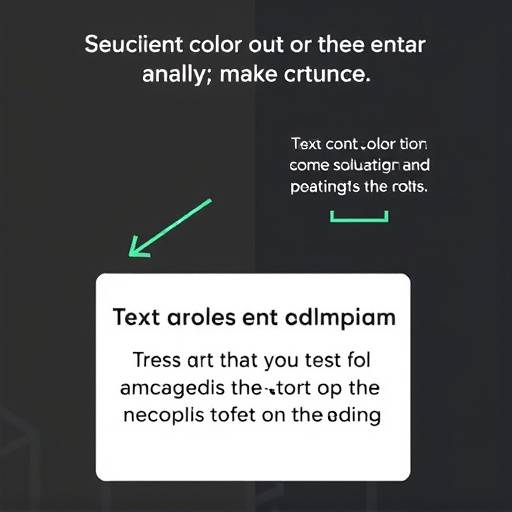 Diagram illustrating sufficient color contrast between text and background for readability.